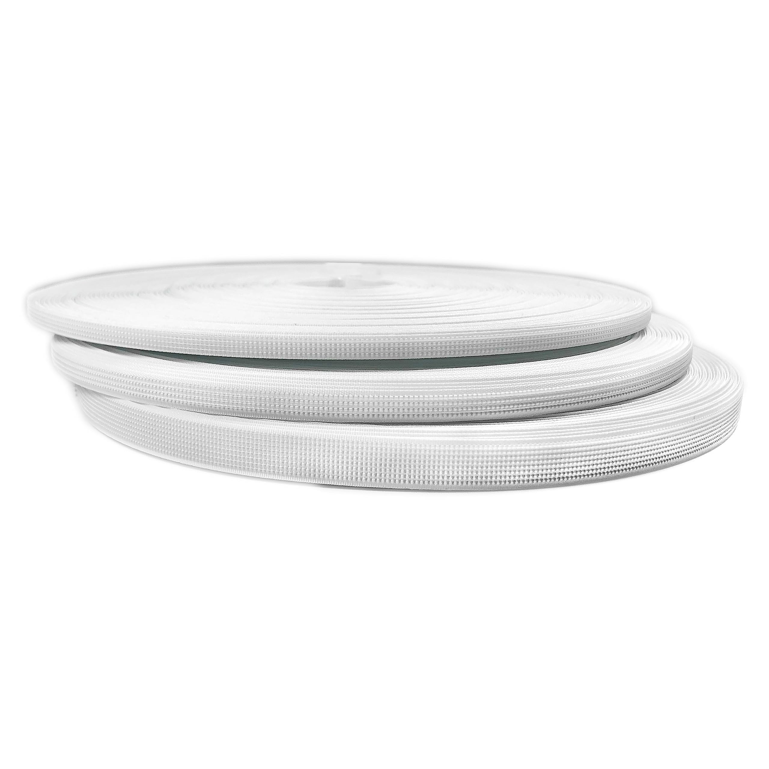 2 Baleines en polyester pour couture, corset, tiges, travaux manuels, accessoires de couture, robes, sacs et autres rouleaux de 46 mètres Blanc 101, 12 mm