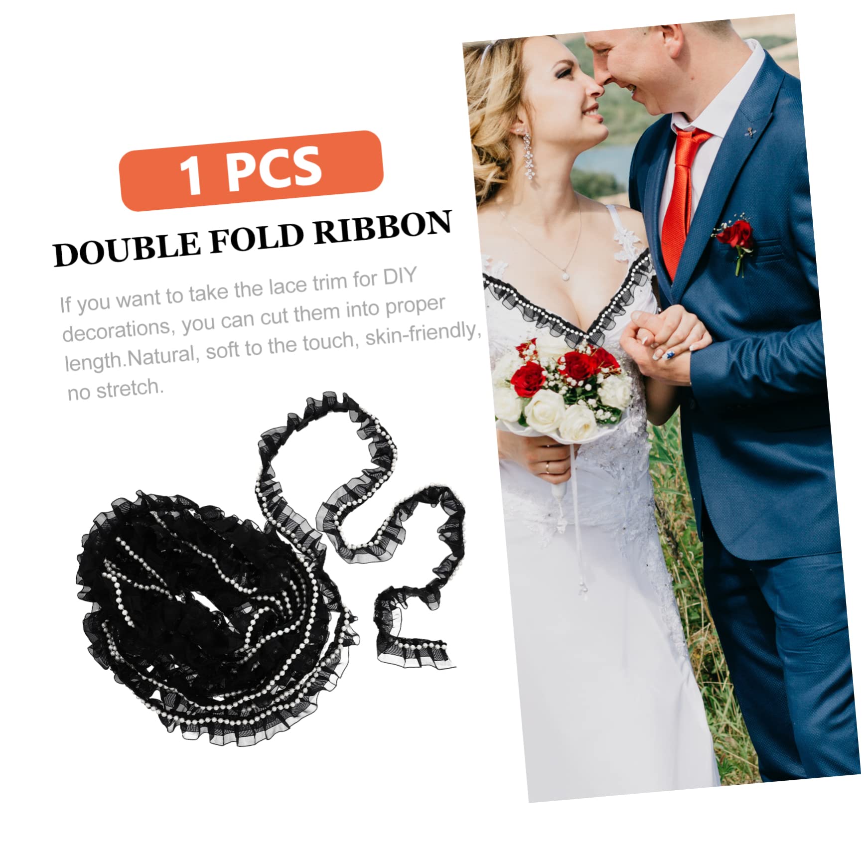 1pieza Cinta De Encaje De Perlas Para Vestidos De Novia Material y Yardas De Trim Para Manualidades y Costura