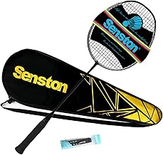Senston N80 Ultraleicht Graphit Badmintonschläger Carbon-Fiber Badminton schläger mit Schlägertasche
