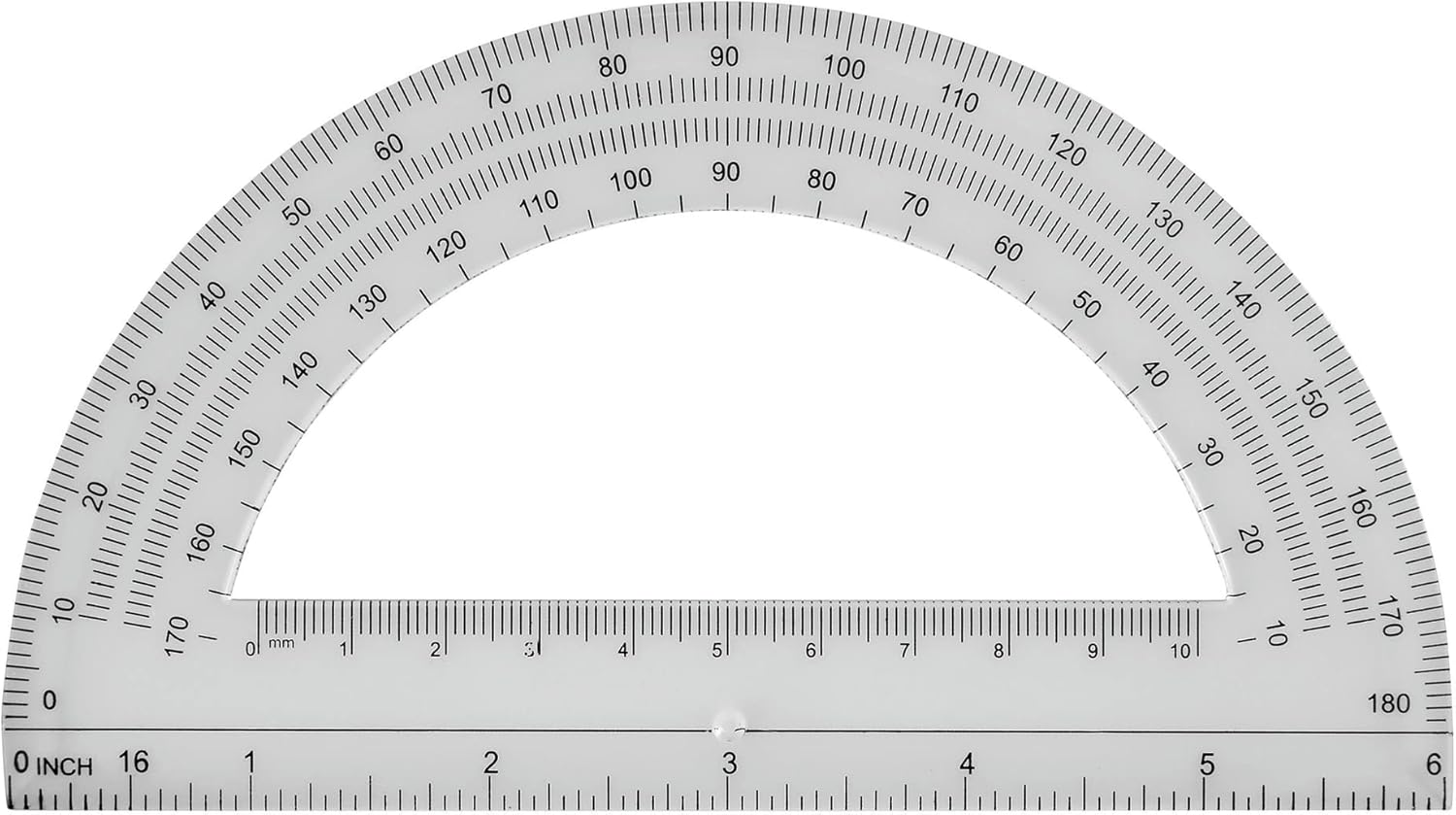 Office Depot Semicircular 6in. Protractor, Clear, 973D OD8 : Office Products