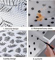 Vista 3 de Revestimiento de estante para armarios de cocina, forro de cajón de hojas no adhesivo, forro antideslizante para refrigerador, impermeable