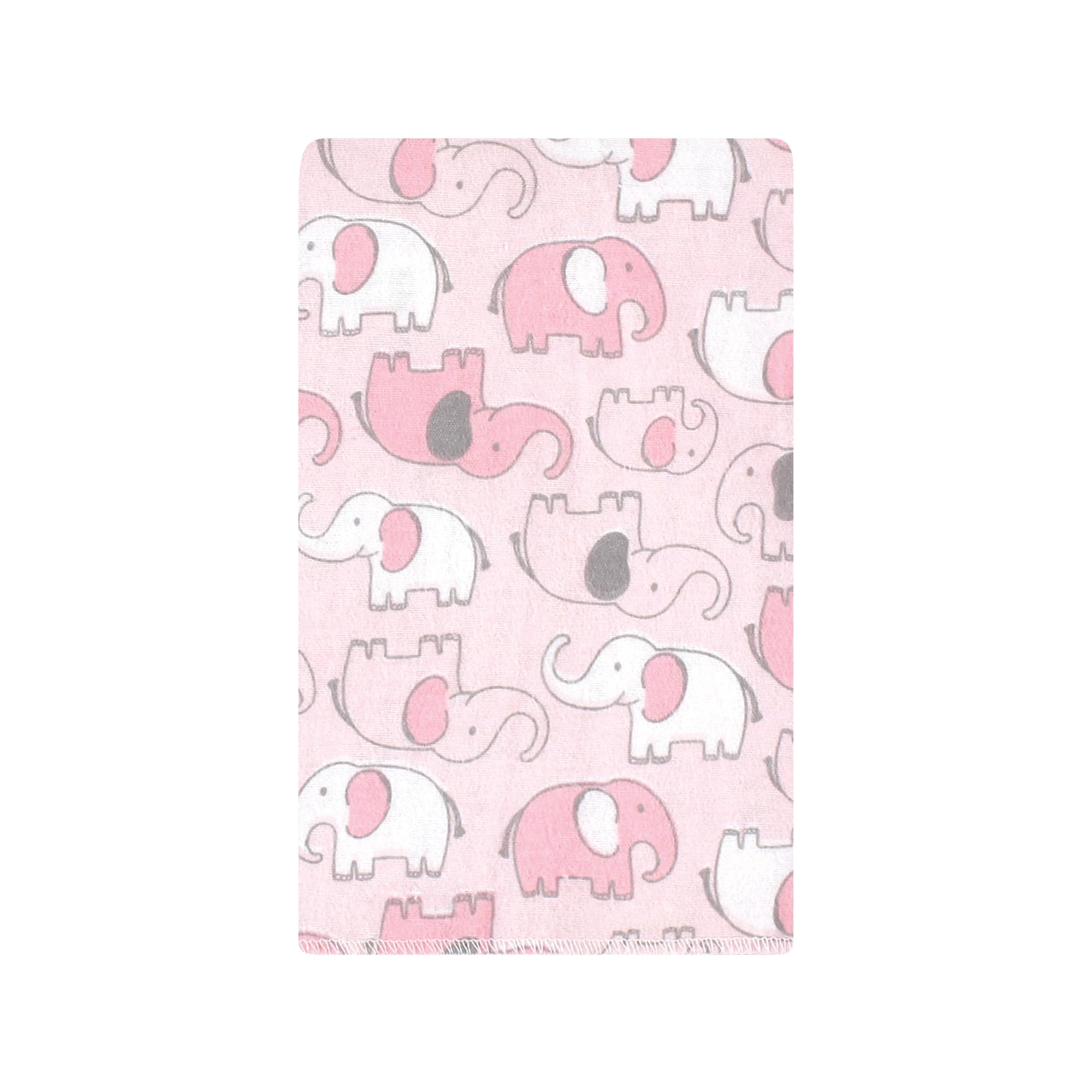 Hudson Baby Unisex Baby Cotton Flannel Burp Cloths 10-Pack, Girl New Elephant, One Size