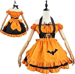 Roupa de empregada de Halloween - Traje de anime de Halloween bordado - Conjunto de fantasias de empregada doméstica francesa fantasia de morcego vampiro para cosplay de Halloween Iscork