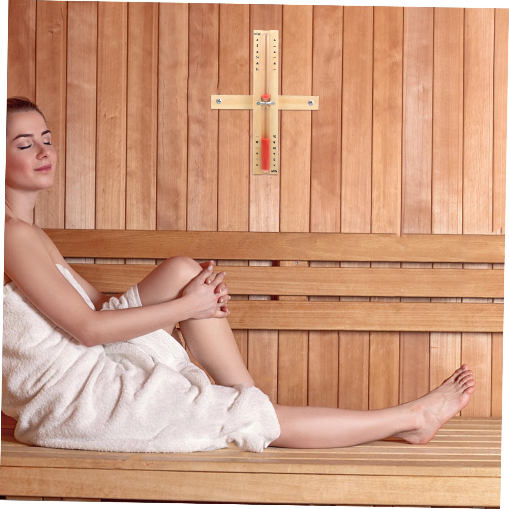 Ipetboom 4Szt Timer Do Sauny Sauna Używany Drewniany Timer Do Sauny Drewniany Timer Do Sauny Sauna Drewniany Wielokrotnego Użytku 15-Minutowy Timer Piaskowy
