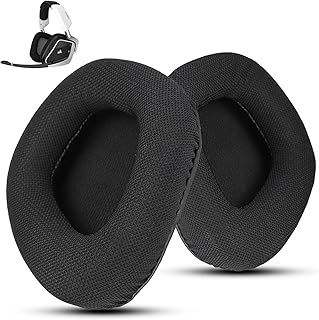 Wzsipod Specialized Replacement Earpad for Corsair Void Pro Wireless/Wired Gaming headsets, Compatible with Corsair Void RGB Computer Headset, Soft Clothes & High-Density Memory Foam (Classic Black)