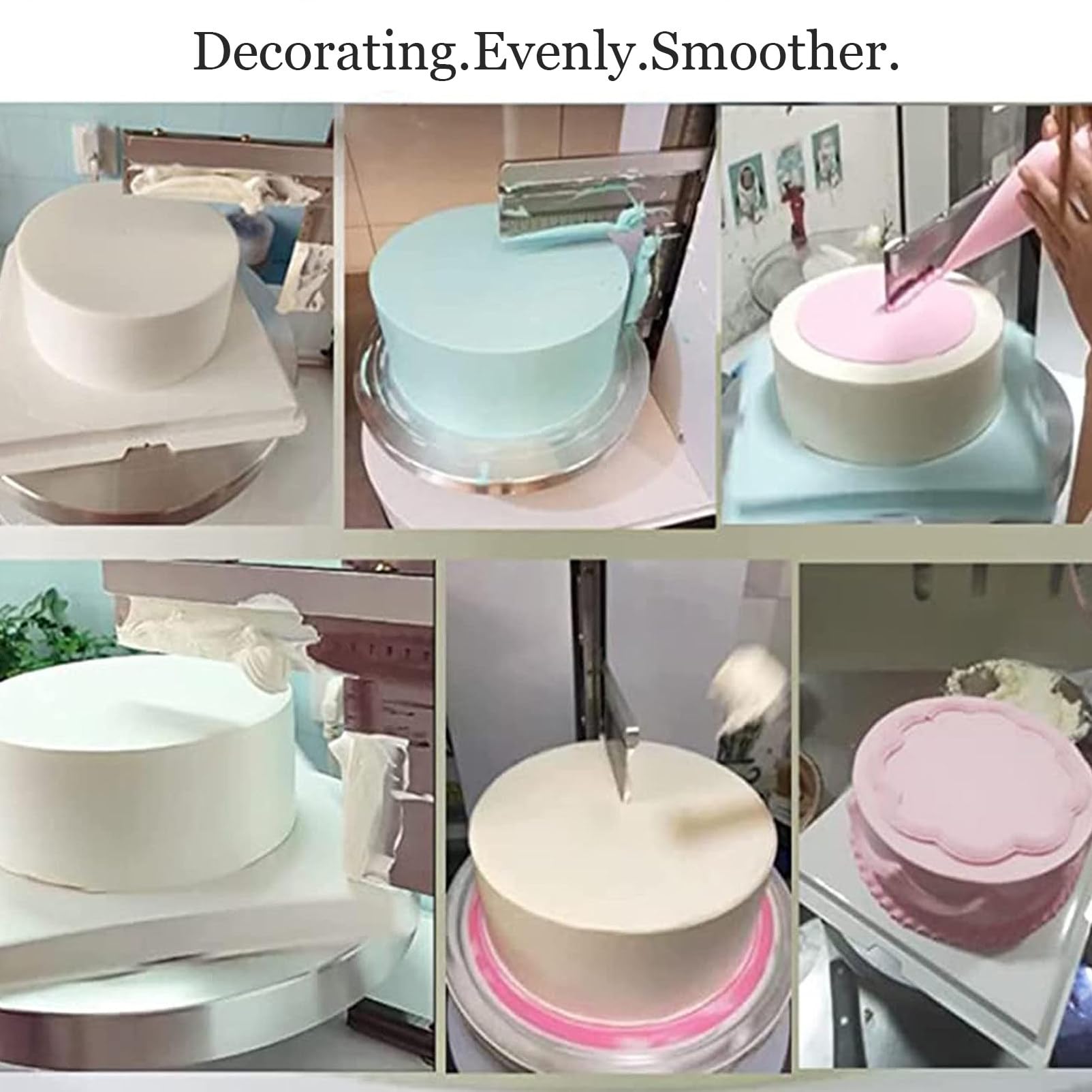 Backen Geburtstag Kuchen Werkzeuge Runde Kuchen Creme Verteilen Beschichtung Füllmaschine Kuchen Brot Creme Dekoration Streuer Glättung Maschine,Green