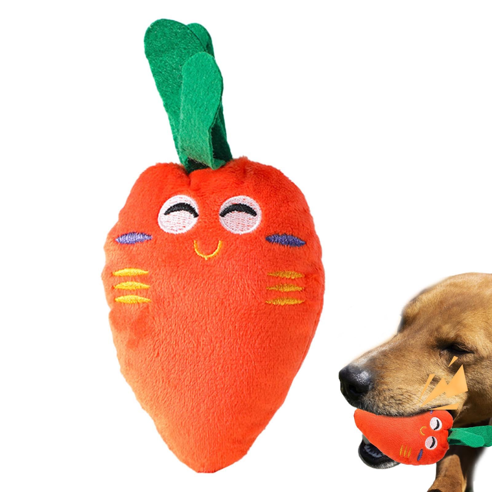 Amazon.co.jp: きしむおもちゃ - 野菜ぬいぐるみ子犬のおもちゃ