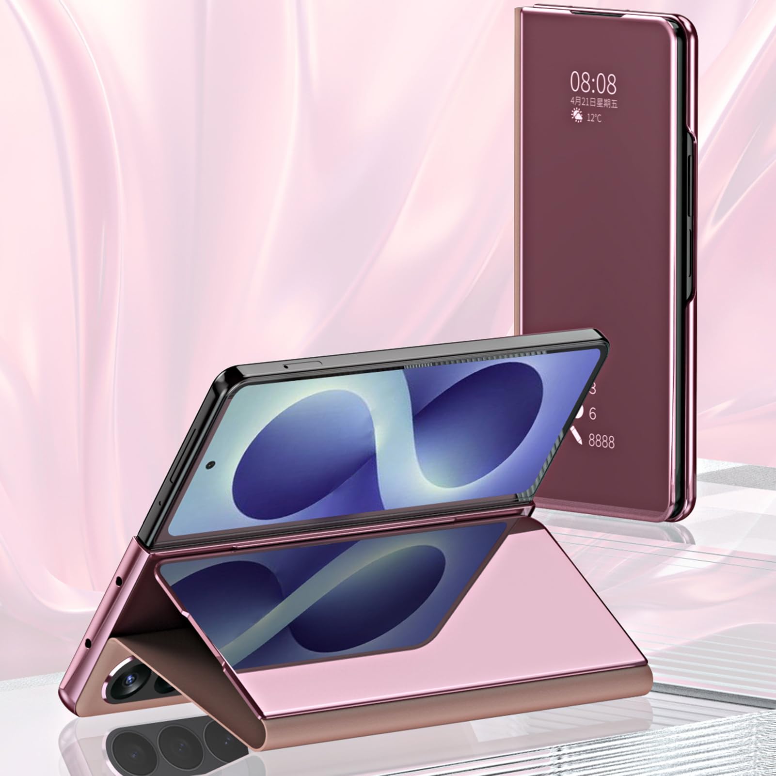 Placcatura Cover Per Samsung Galaxy Z Fold 8 Ultra, Visibile Ribalta