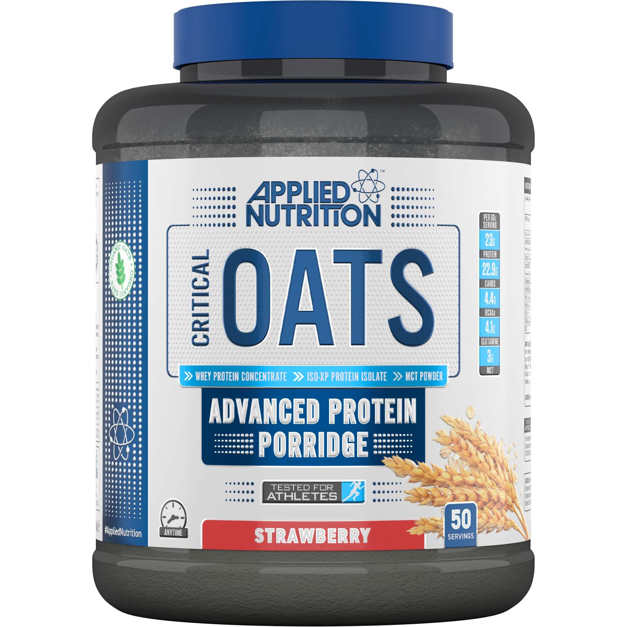Critical Oats - Protein Oats, Porridge With ISO-XP Whey Protein Isolate, Healthy Breakfast and High Protein Snack (3kg - 50 Servings) (Strawberry)