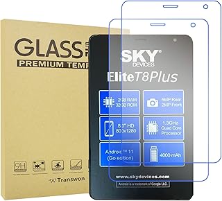 SKY Elite T8Plus Screen Protector, 2-Pack Tempered Glass for SKY Devices Elite T8Plus Tablet/Elite T8 Plus Screen Protector