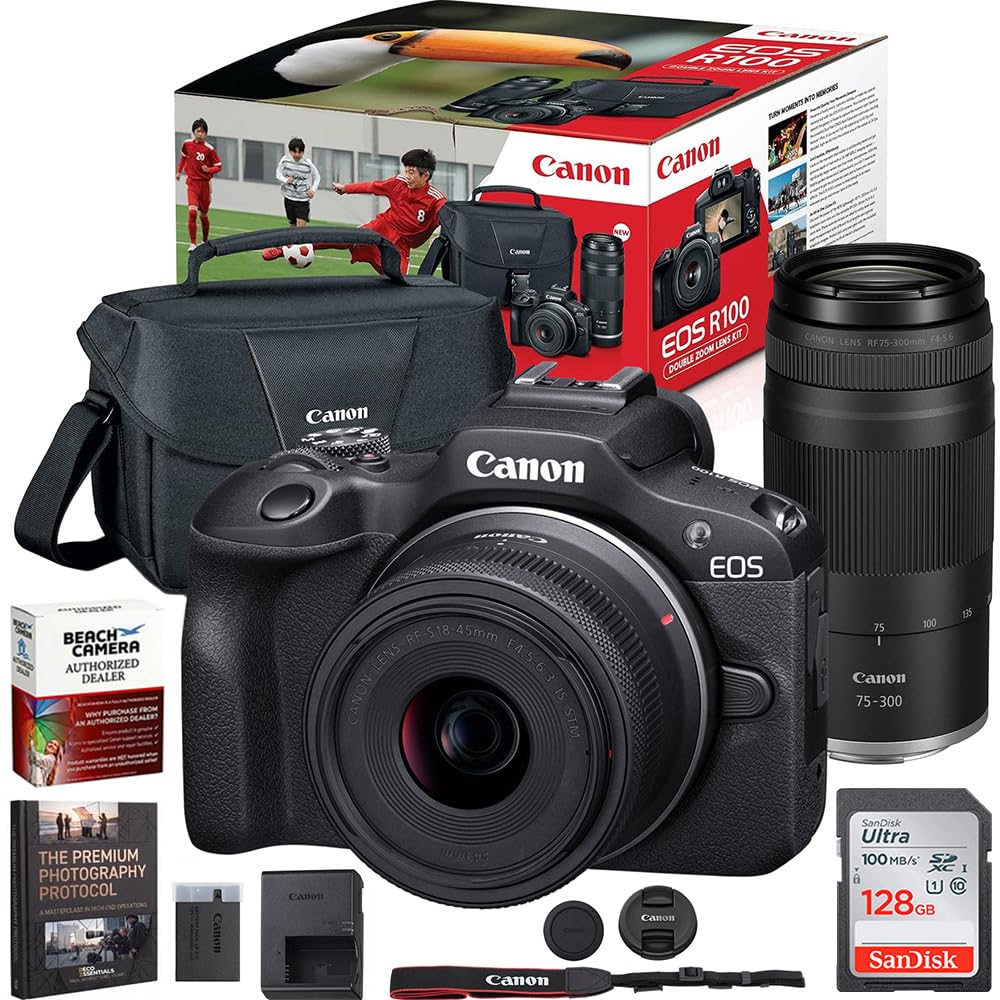 Amazon.com : Canon EOS R100 Mirrorless Camera Two-Lens Bundle | RF