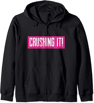 Amazon.com: Crushing It! Pink white distressed text. Text