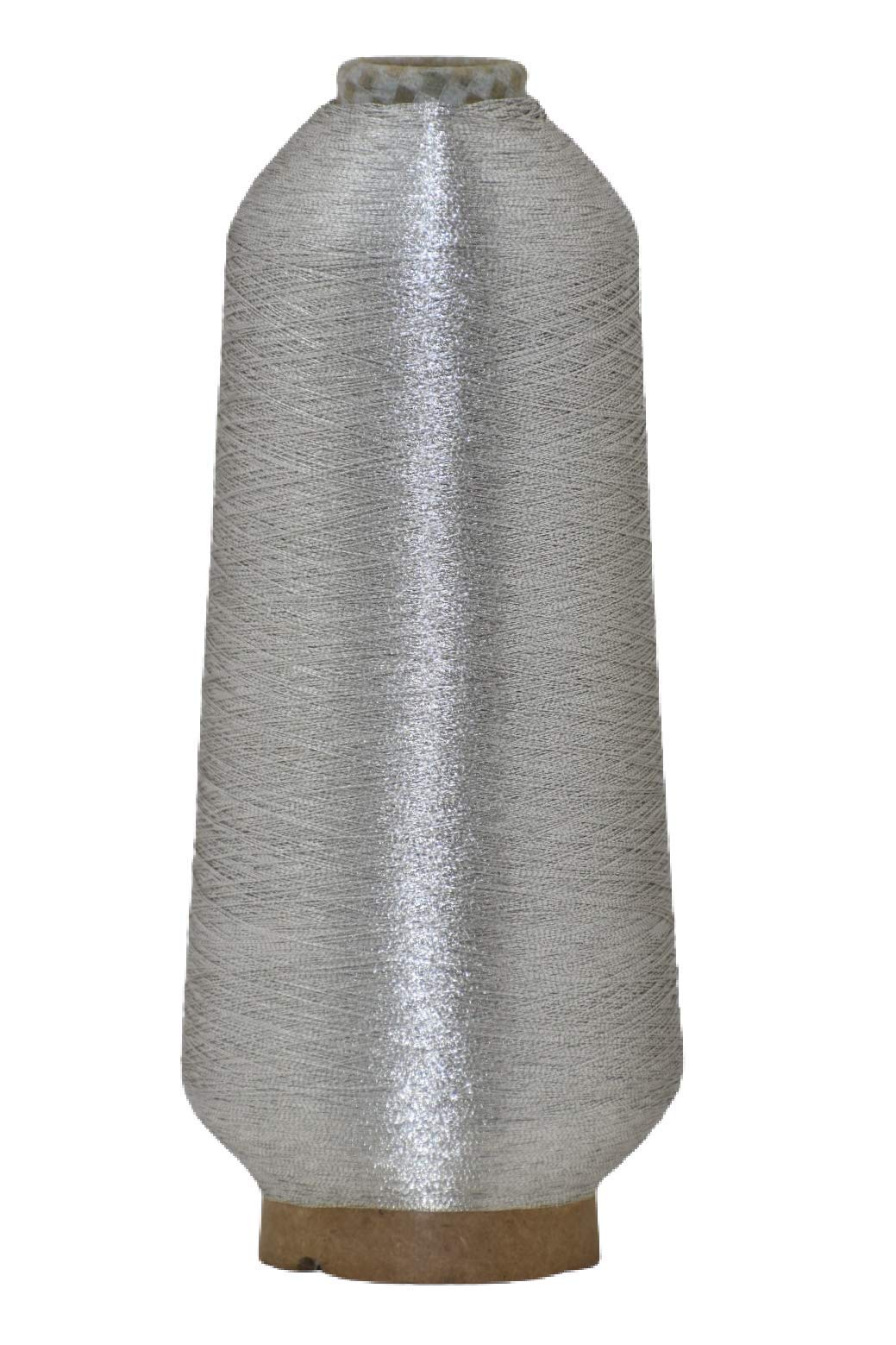 HUNNY- BUNCH - Indian Dull Silver Color Jari Kasab for Embroidery-Jewellery Making-Tassel Making-Bridle Purse Making-Cards & Crafts Projects (Shade NO. - R - 106) Pack of 1 (8000 MTR)-image-38