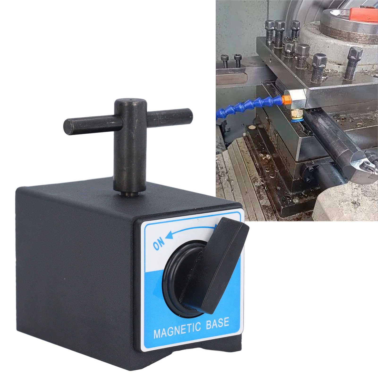 Base Magnétique Magnétique 100 Kg Force D'aspiration 100 Kg Force M8 Contexte de Base Magnétique avec Interrupteur pour le Traitement Mécanique