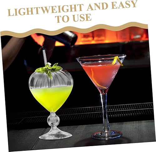 Miniatura 3 de Cabilock 2 copas de cóctel únicas de vino en forma de corazón románticas copas de jugo