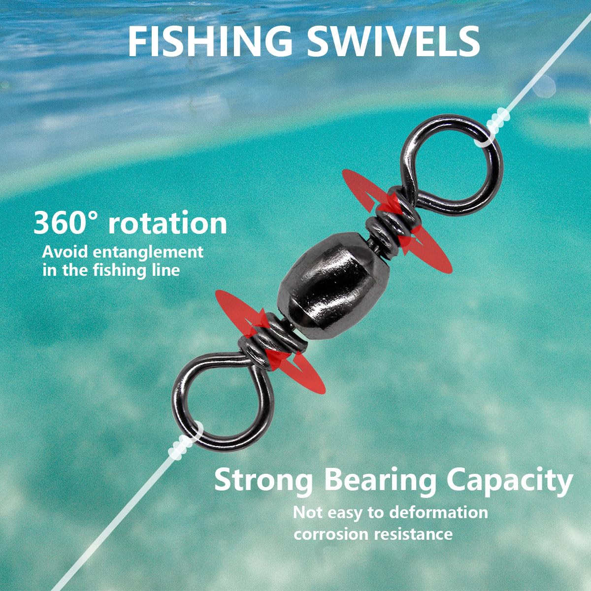 300 Stainless Steel Fishing Swivels Kit - FREE SHIPPING -6