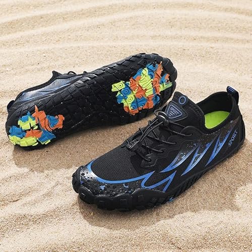 N/A Hiking Creek Shoes Outdoor Lightweight Mesh Breathable Wading Shoes Water Sports Swimming Beach Sport Shoes (Color : Blue, Size : 44) #TOP2