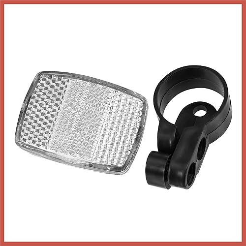 Miniatura 7 de ACROPIX Kit de reflector delantero trasero para bicicleta de montaña, reflectores de advertencia de seguridad para manillar, tija de sillín y