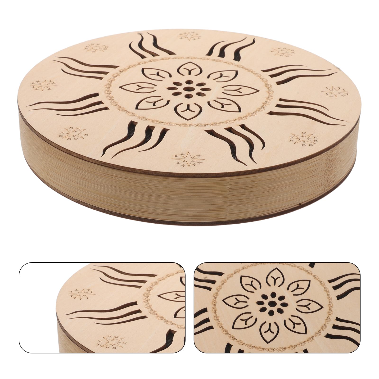 SUPVOX Tambour Pluie Sonore Portable Instrument de Percussion Ethnique Apaisant Effet Ruisseau pour Relaxation Yoga Jardin et Plein Air