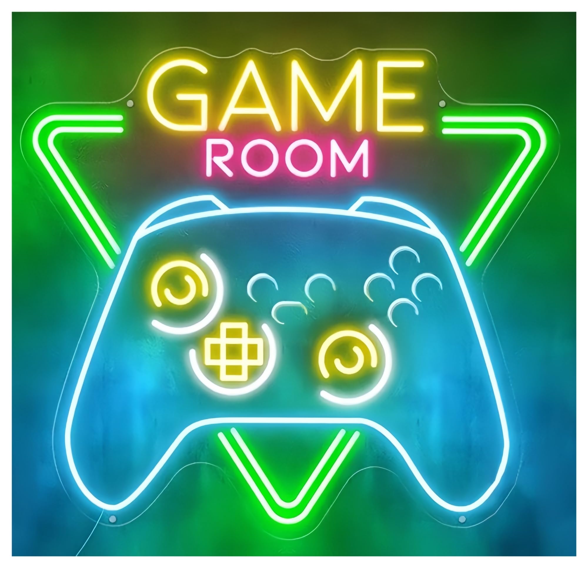 Shouxi E Sign Lamp Gam Room Neon Sign Party Wall Art Decor For Gaming Room Decoration(,58X53cm)
