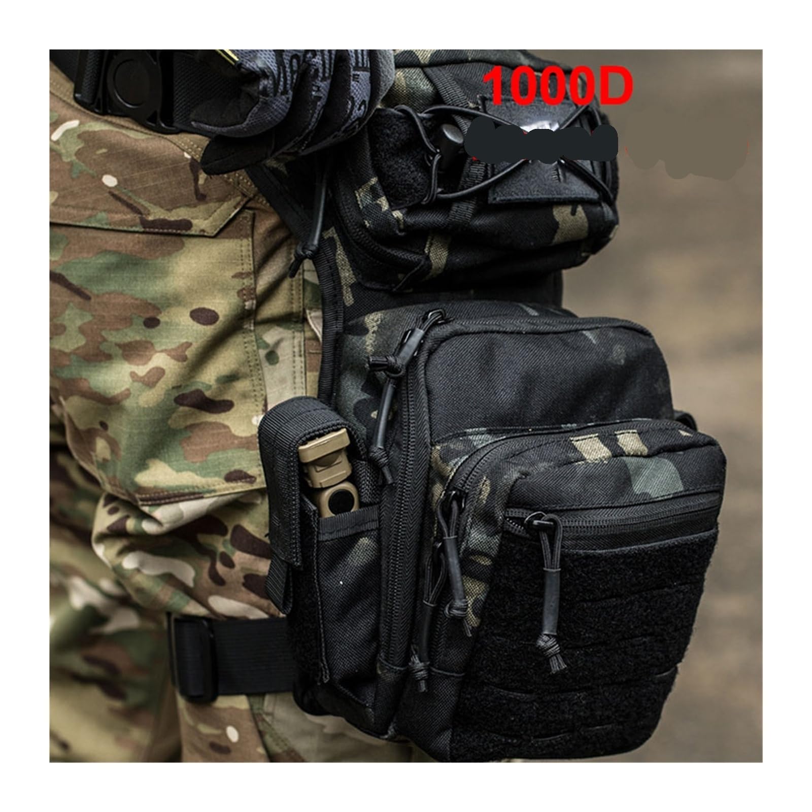 Generico Borsa da Gamba - Marsupio Multifunzionale in Nylon per Moto e Sport
