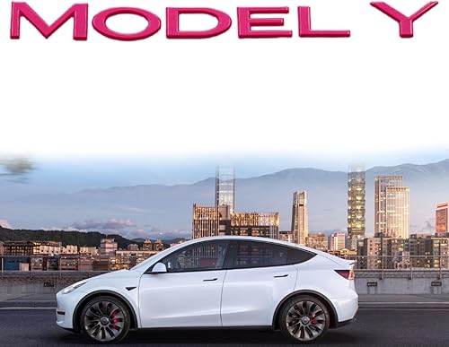 ONKENTET Calcomanía de modelo Y rosa compatible con Tesla Model Y (2020-2023), decoración gráfica de tronco, calcomanías exteriores, calcomanías