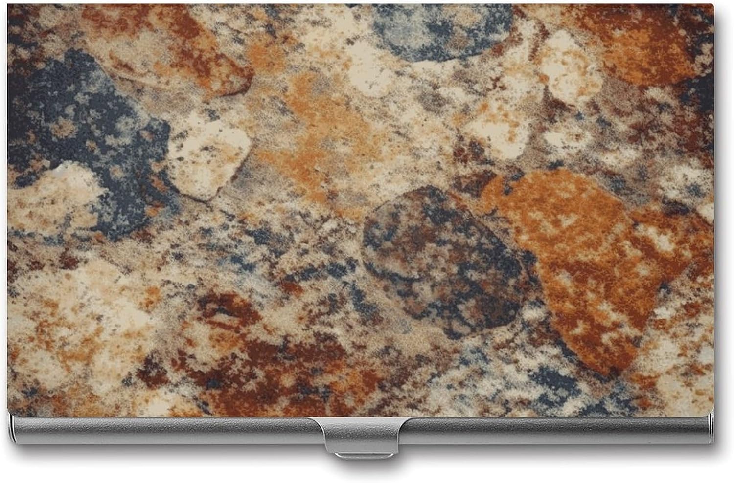Abstract Granite Business Card Holder for Men Women