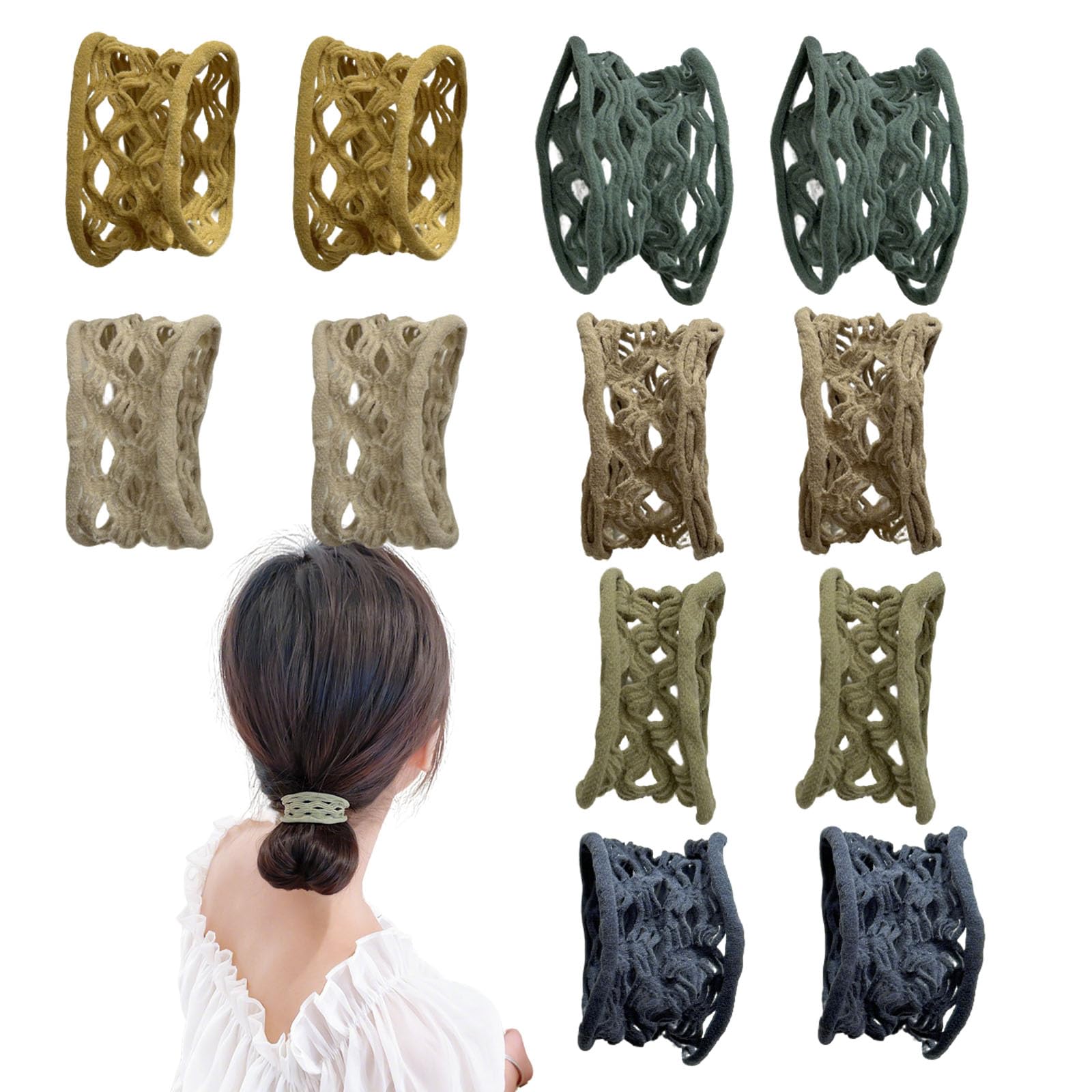 shefun ヘアゴム 太め 大人 12本セット 4.5cm 直径5cm オシャ…