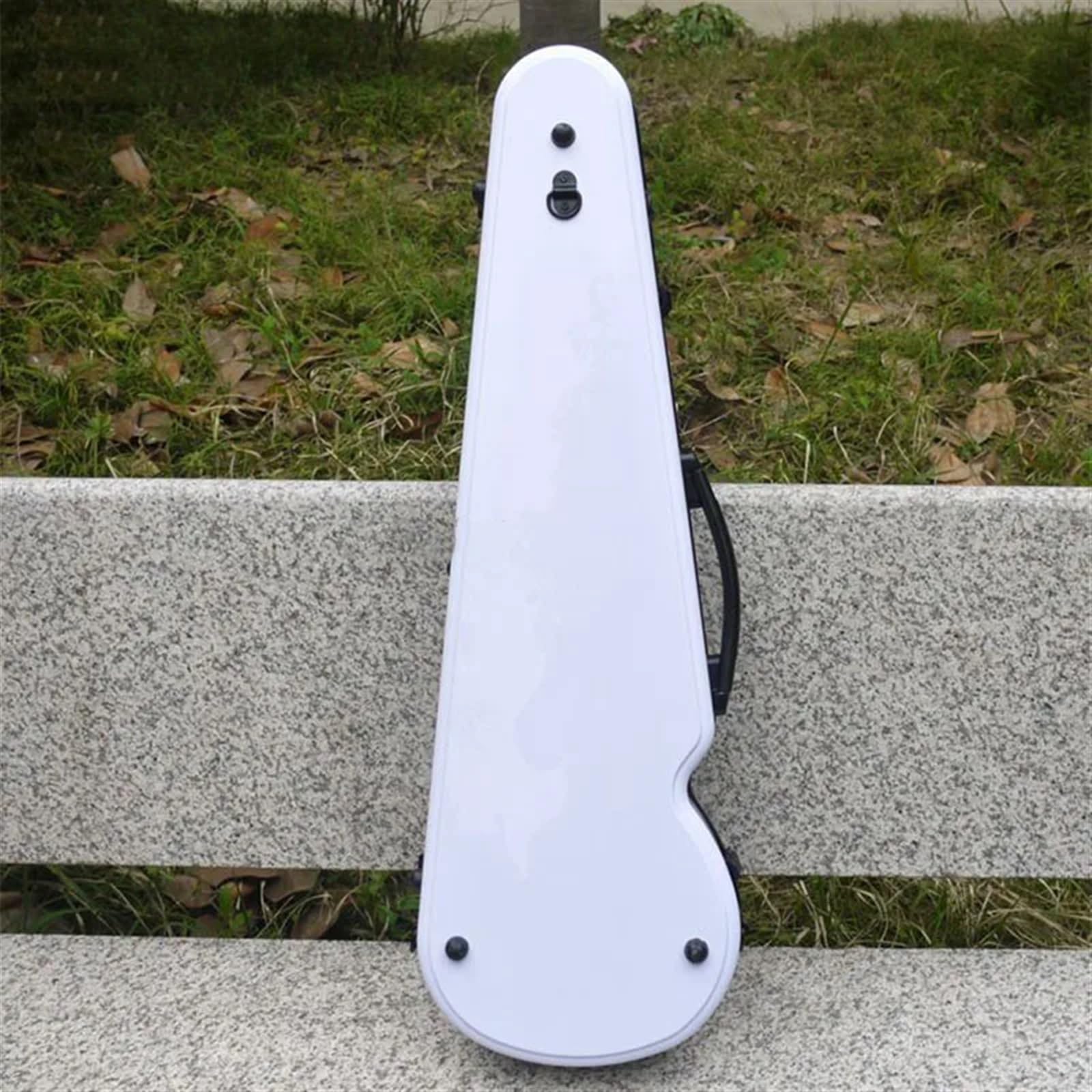 Caja de violín fibra carbono, mochila ligera, resistente a la compresión con tela y arco, espacio almacenamiento higrómetro Para Actuaciones Al Aire Libre(Black)