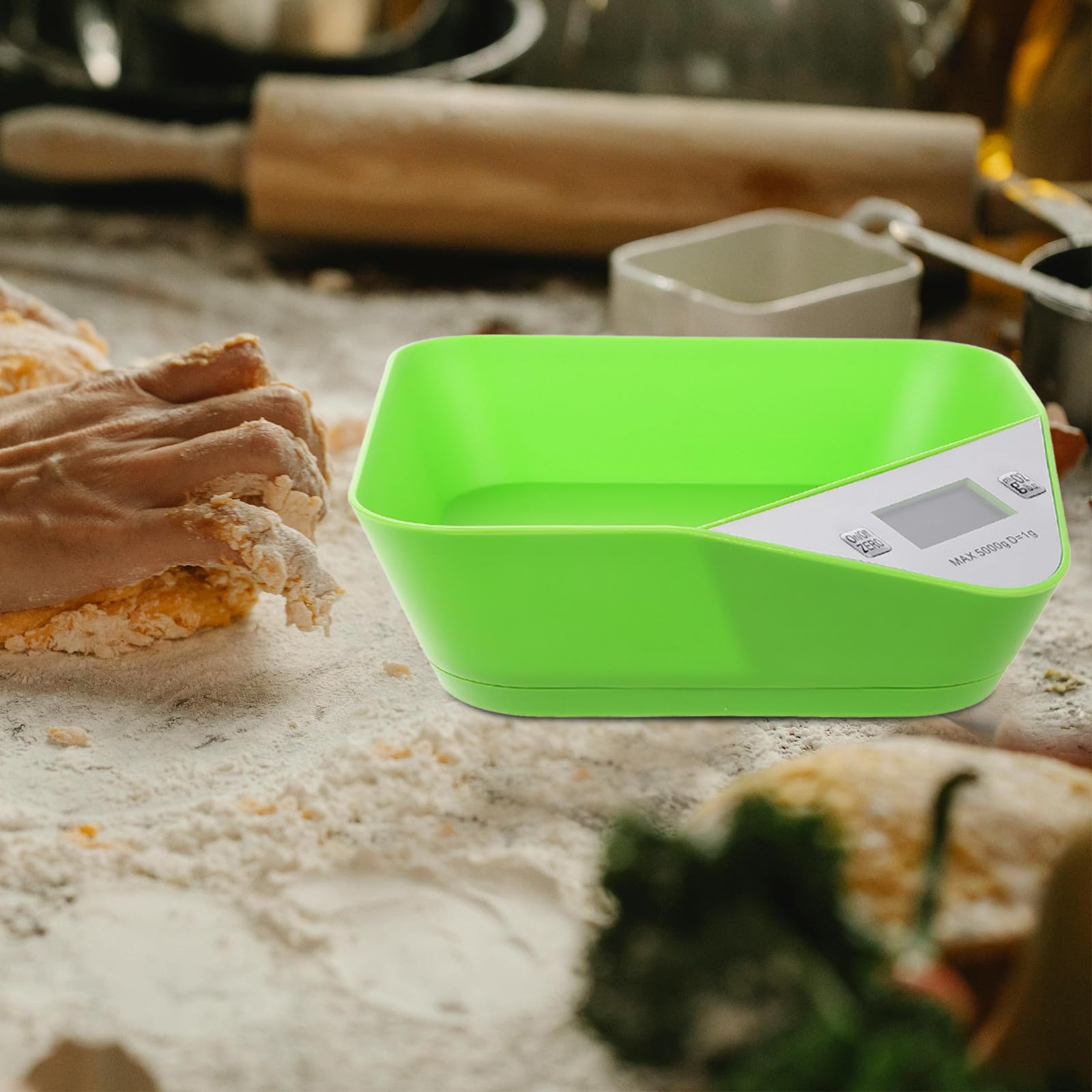 SUPVOX Bilancia da Cucina Digitale Ciotola Verde, Peso Preciso in Grammi, Piccola Bilancia Alimentare per Cottura e Preparazione in Cucina, Utensile Compatto Facile da Trasportare