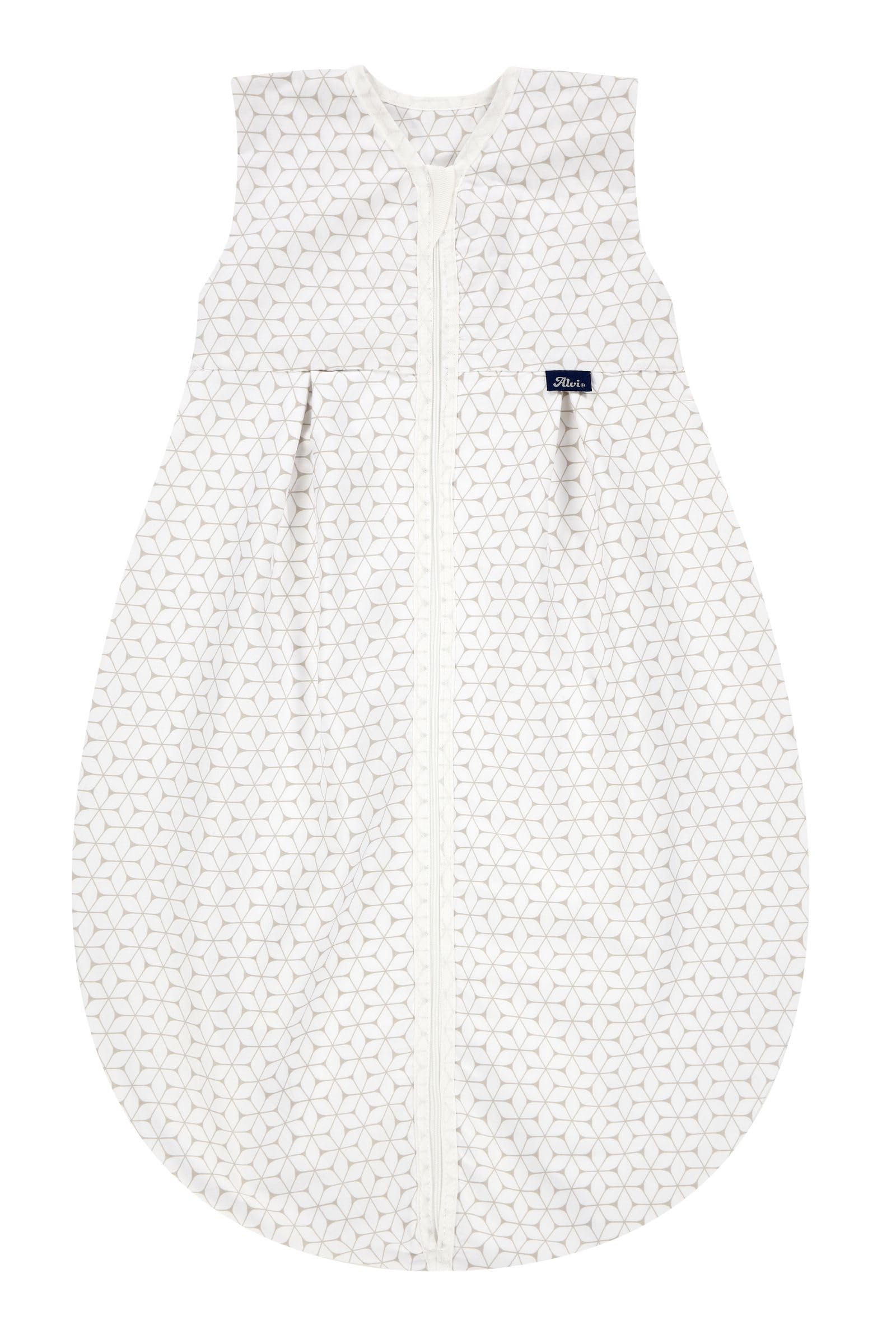 Alvi Kugelschlafsack Molton Sommerschlafsack | Babyschlafsack ärmellos 100% Baumwolle | Unwattierter Außensack | Leichter Baumwoll-Schlafsack