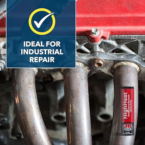 Miniatura 6 de J-B Weld 8297 HighHeat - Masilla epoxi de 500 grados, 2 onzas, color gris