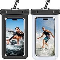 Vista 10 de Funda impermeable compatible con iPhone 14 Pro Max/13/12/11/XR/X/SE/8/7, Galaxy S22/S21 Google hasta 7.5 pulgadas IPX8 Dry Bag Vacation Essentials
