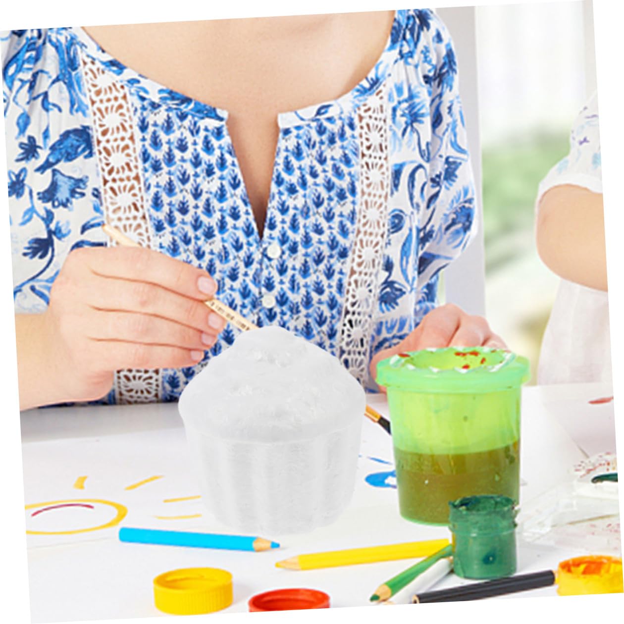 Cabilock Gâteau en Mousse Blanche et Moules à Fleurs Lot de 5 Modèles Accessoire D'entraînement pour Décoration de Gâteau et Activités Créatives pour Loisirs Manuels