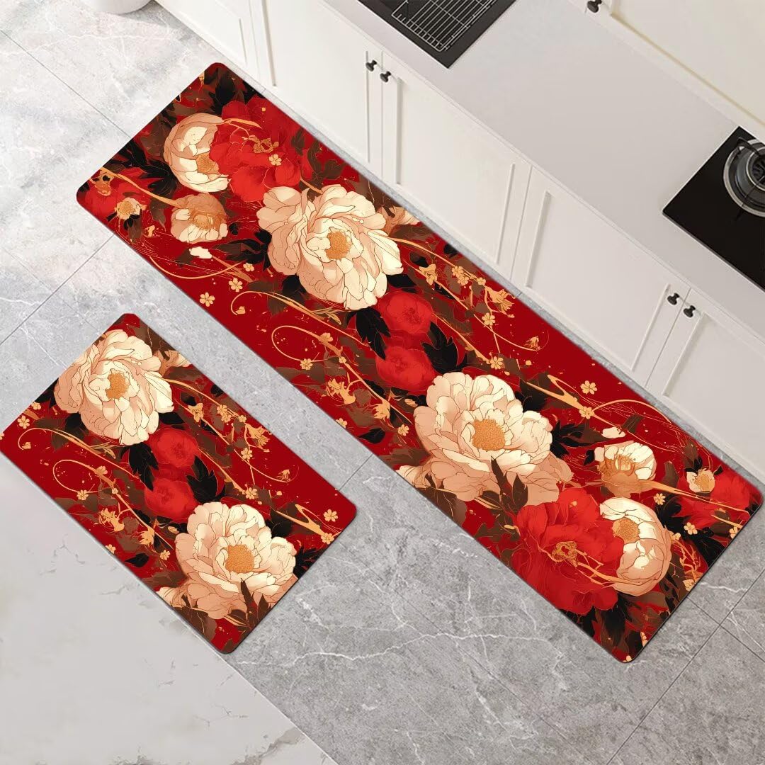 Alfombra cocina lavable de dos piezas para proteger suelos de pasillo y lavandería
