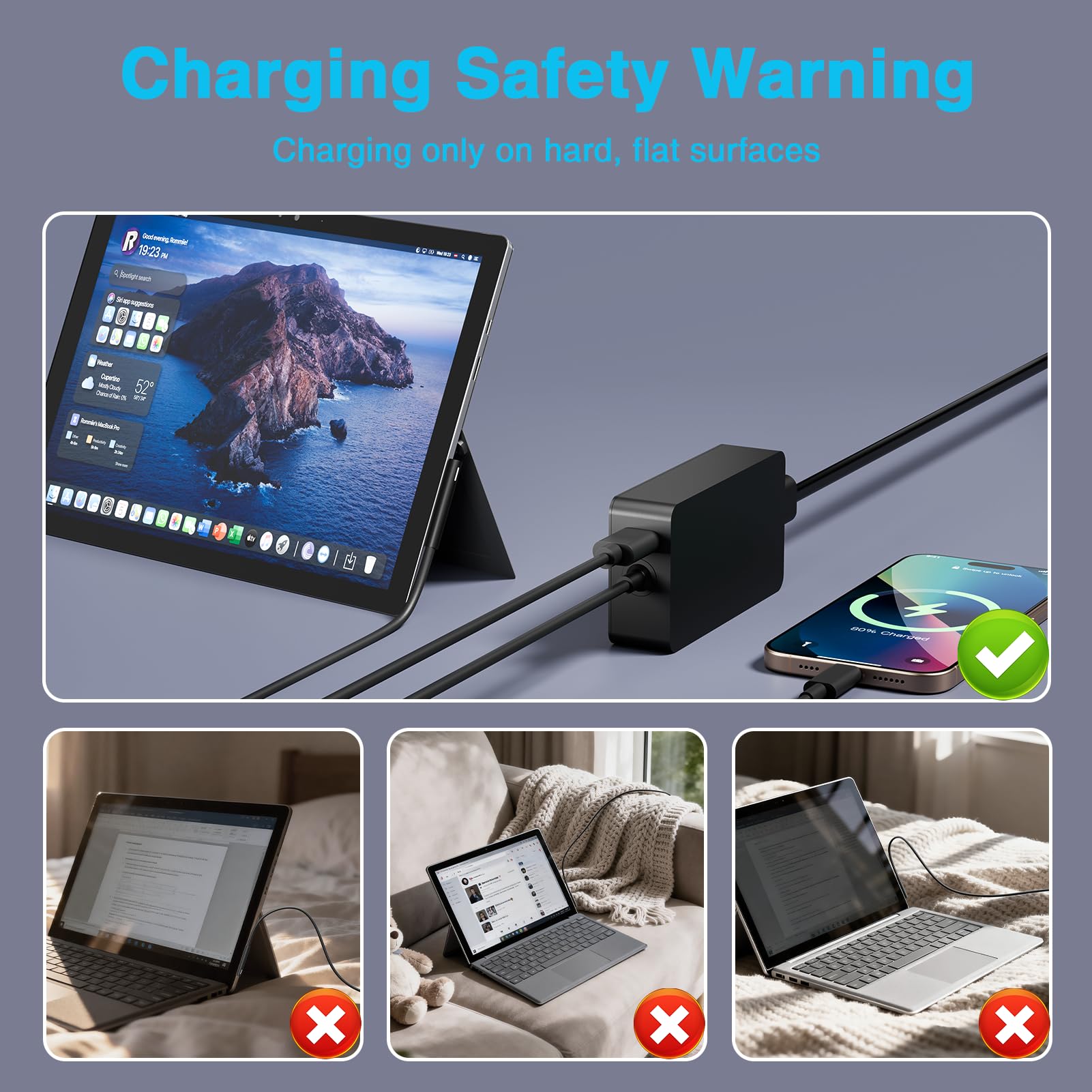 Amazon.com: 127W Charger for Microsoft Surface Book 3, Compatible