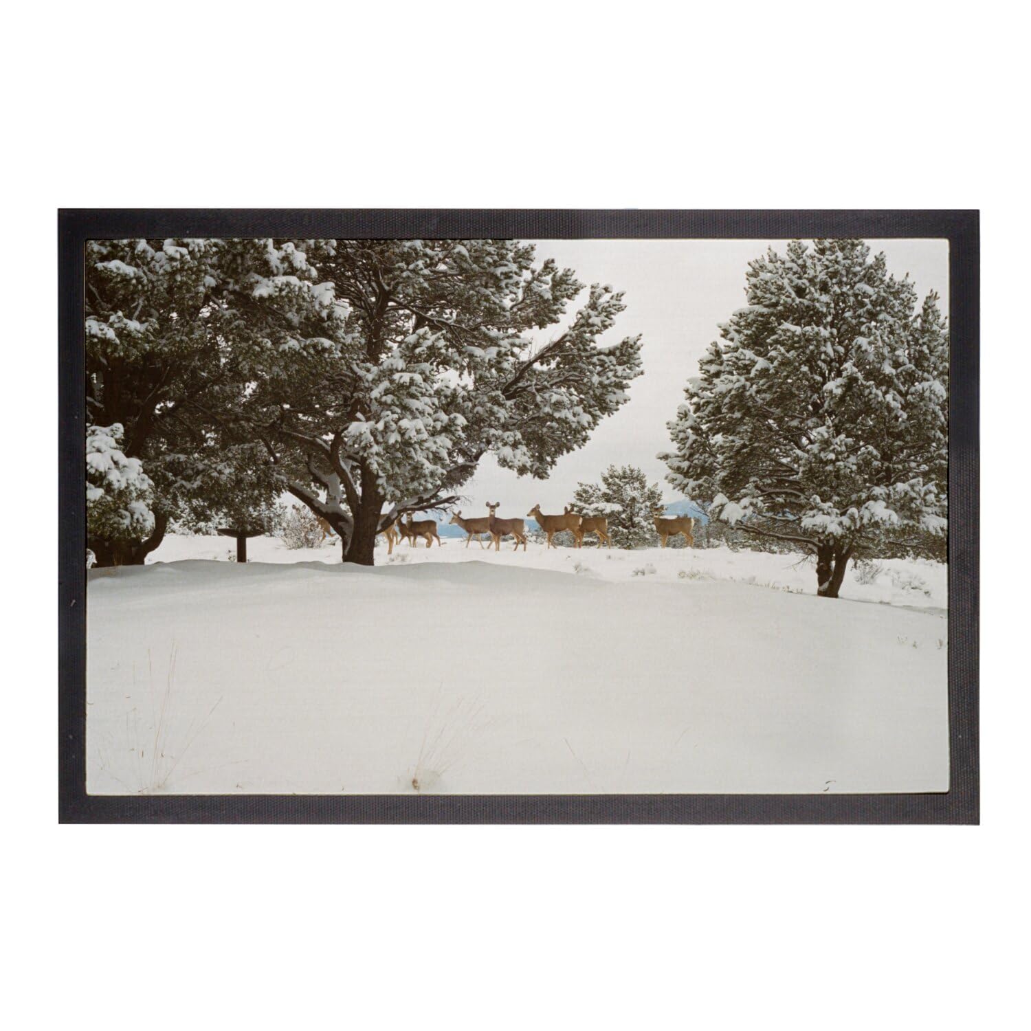 Paillasson Rennes dans la Neige évocation de la magie de Noël et de la montagne
