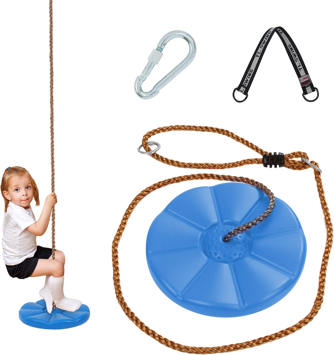 SILVER VALLEY Monkey Button Disc or Disk Swing Seat, Button Swing Set