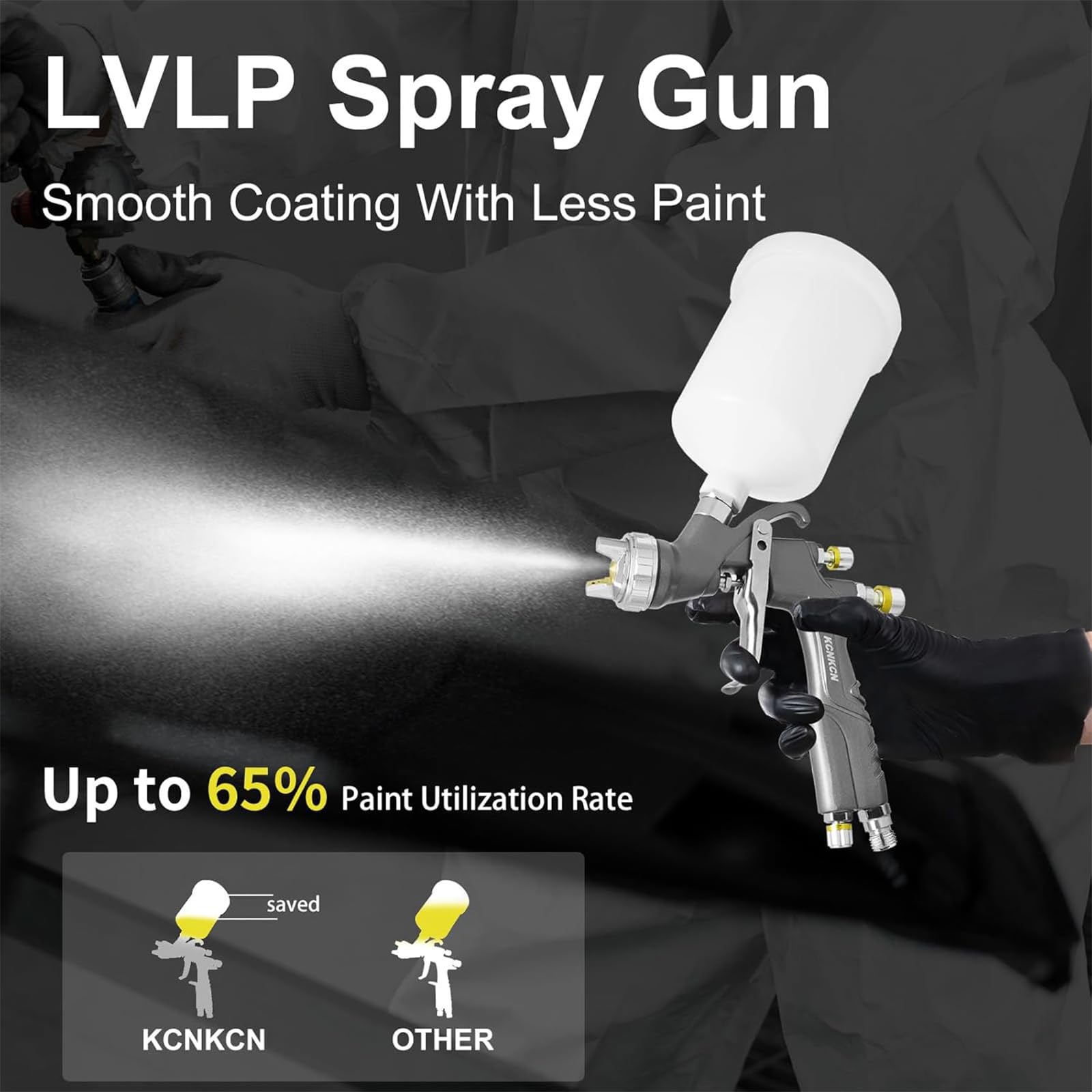 D1 LVLP pistolet natryskowy premium zestaw, pistolet do malowania natryskowego, zestaw aerografu, z dyszą 1,3/1,7/2,0 mm i regulatorem powietrza, kubek do mieszania 650 ml, 10 x jednorazowe kubki