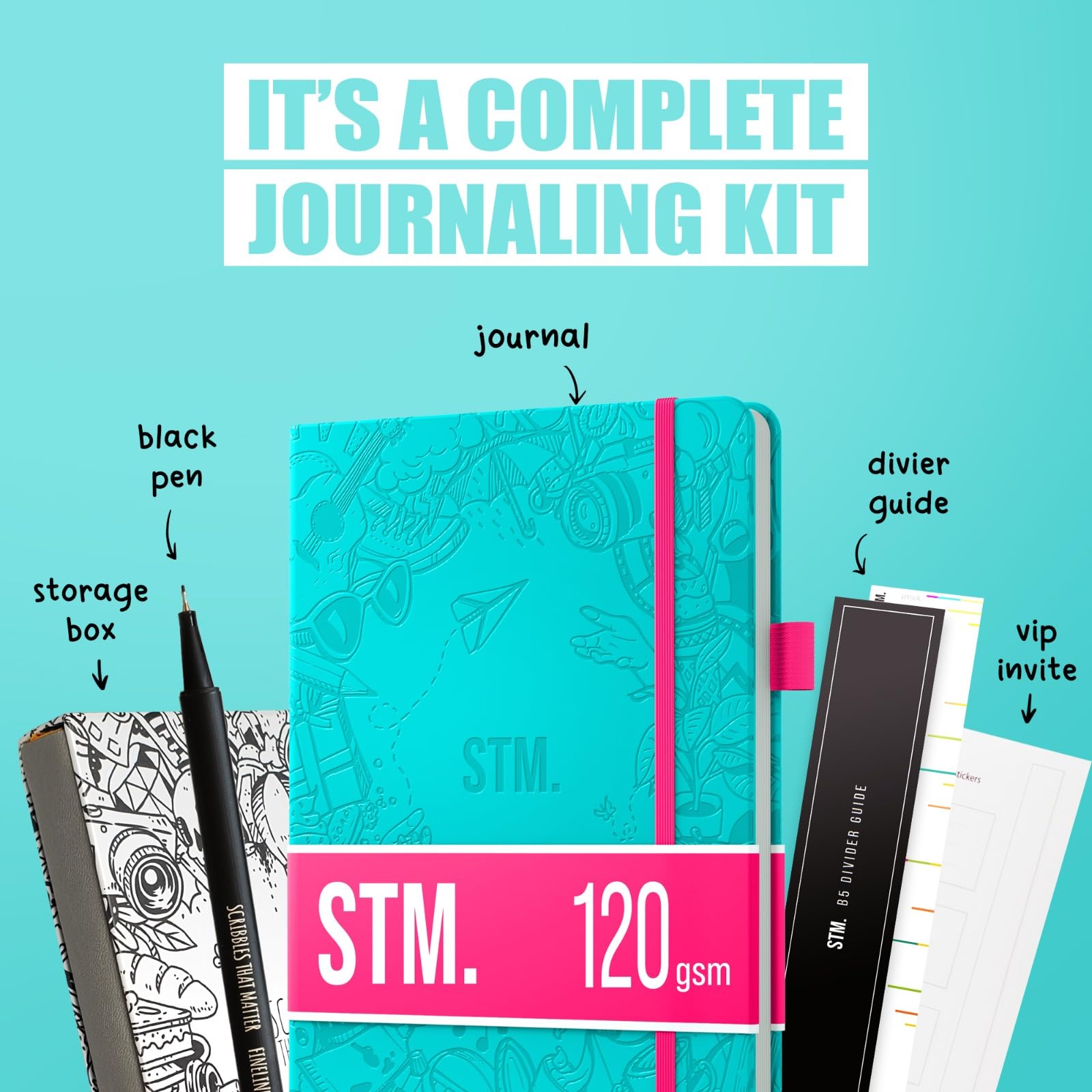 Scribbles That Matter Bullet Journal Carnet A5 pointillés Bujo, Carnet