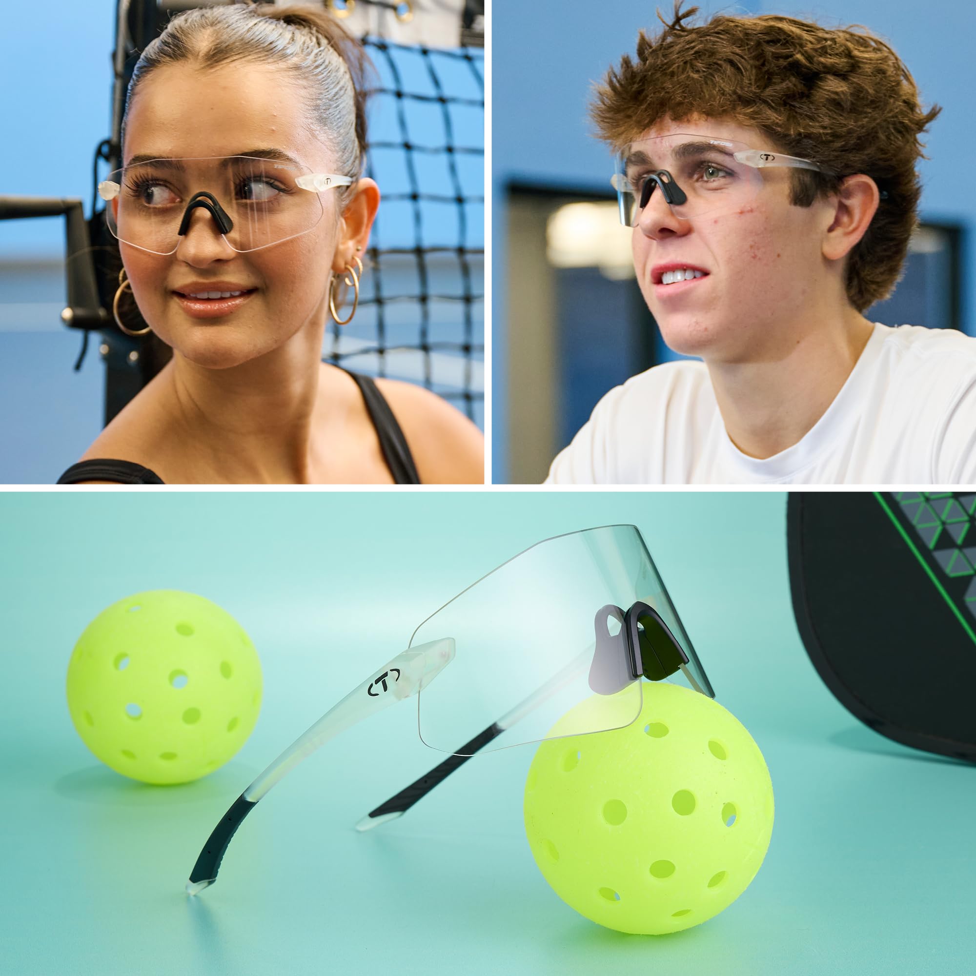Tifosi Vogel SL Sportowe okulary przeciwsłoneczne dla mężczyzn i kobiet, idealne do baseballu, jazdy na rowerze, krykieta, golfa, wędrówek, biegania, Satynowa przezroczysta, przezroczysta soczewka,
