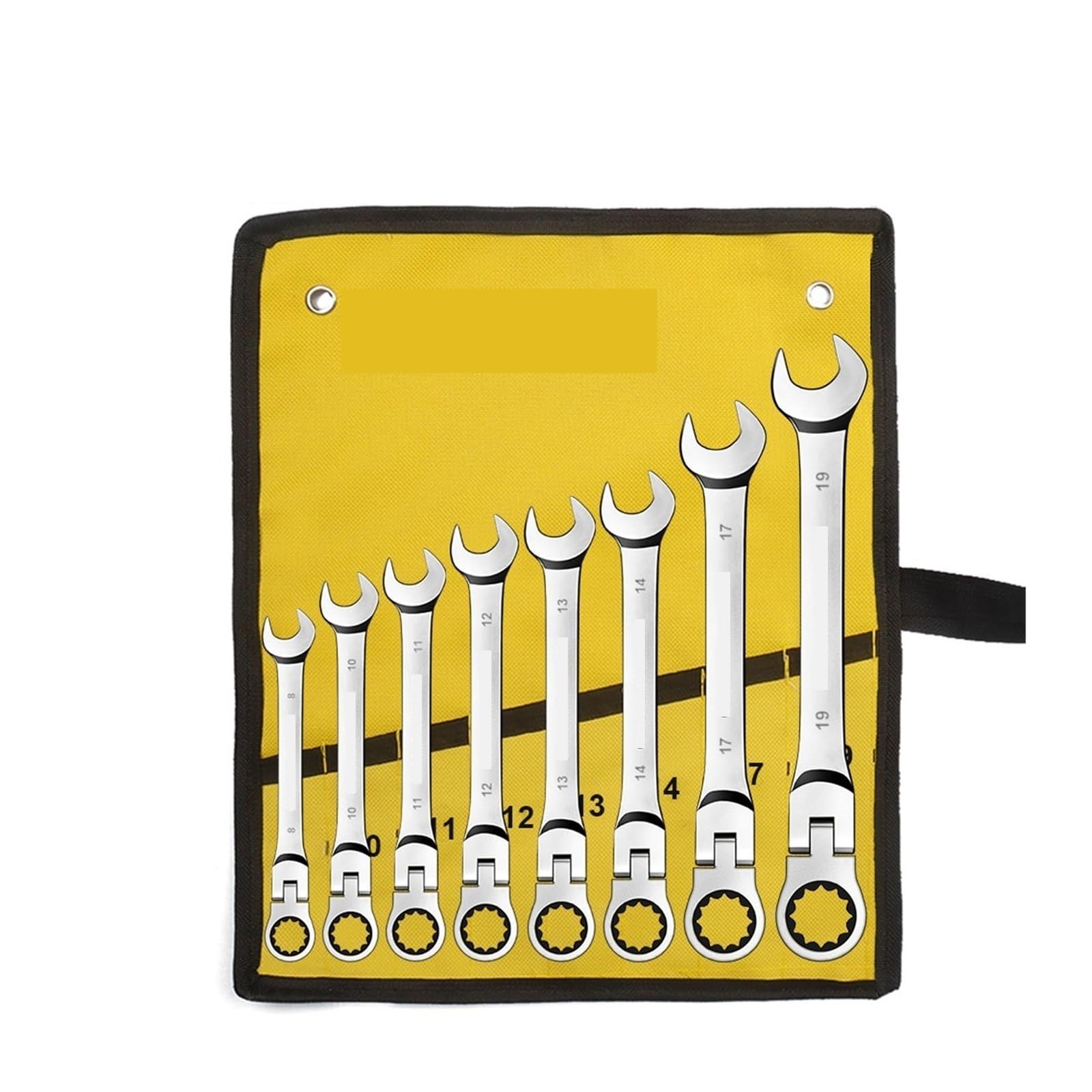 OLAQWENB Ratcheting Wrench Set,Combination Spanner kit, Hand Tools Socket Key Ratchet Set(8pcs)