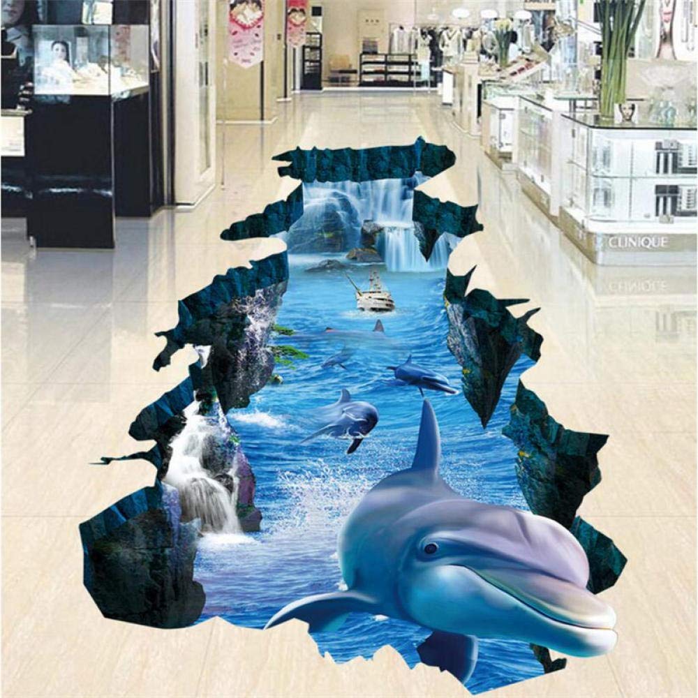 Papier Peint Photo 3D – Motif Mer Déchaînée Et Fleurs, Effet Peinture Murale, Style Allemand