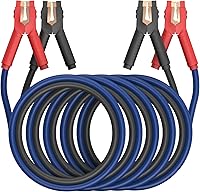 Heavy Duty Jumper Cables, 0 Gauge 25 Feet 1000Amp Booster Cables, UL Listed Cables for 12V & 24V Cars, SUVs and Trucks, Jumper Cables Kit with Carry Bag, Gloves, Brushes (0 Gauge 25 Feet)…