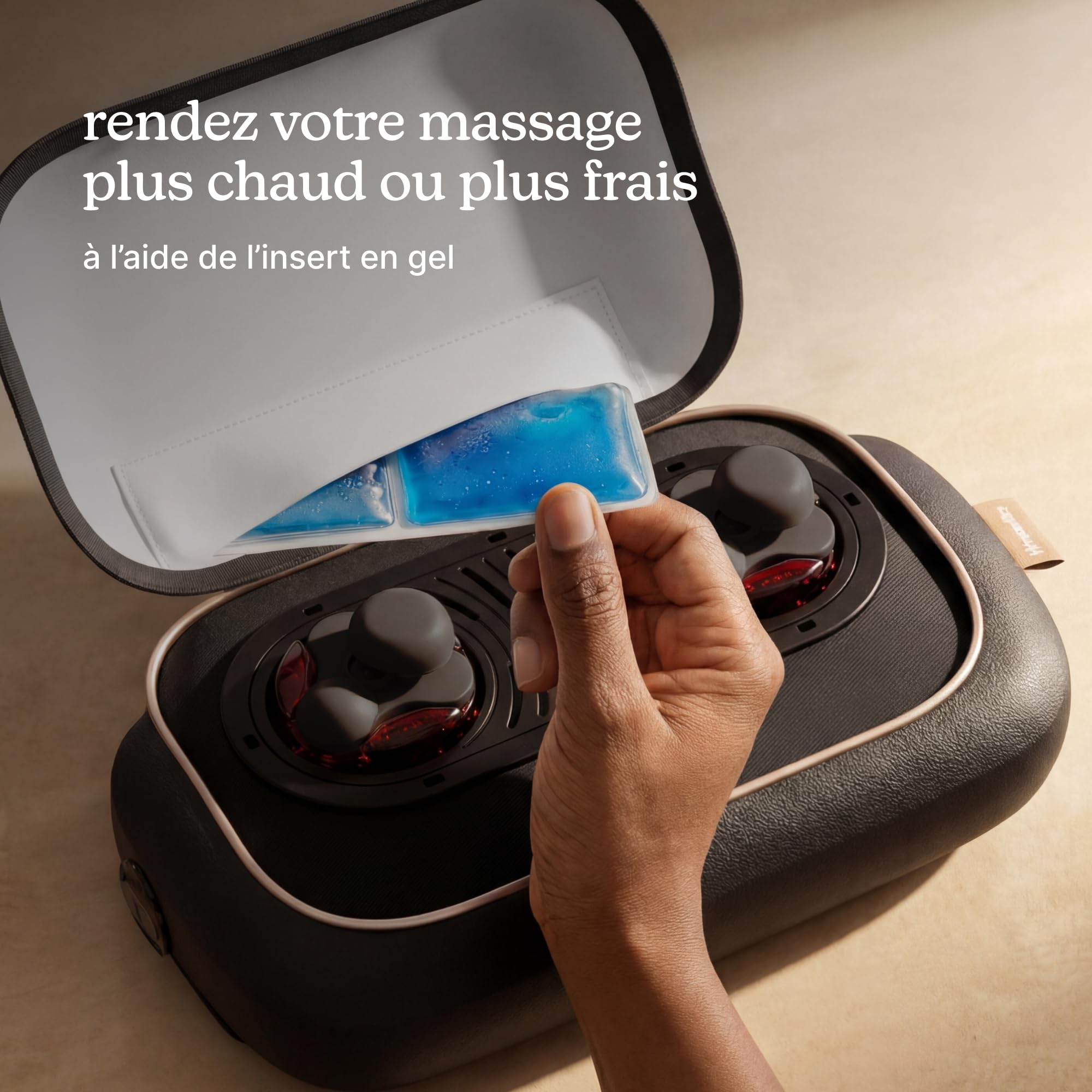 Homedics ModMassage Coussin Shiatsu, Cou, Dos & Épaules, USB-C, 2 Têtes | Coussin De Massage Shiatsu Corps Entier, Appareil De Massage Dos Nuque Pieds, 2 Têtes Interchangeables, Chaud & Froid, USB-C