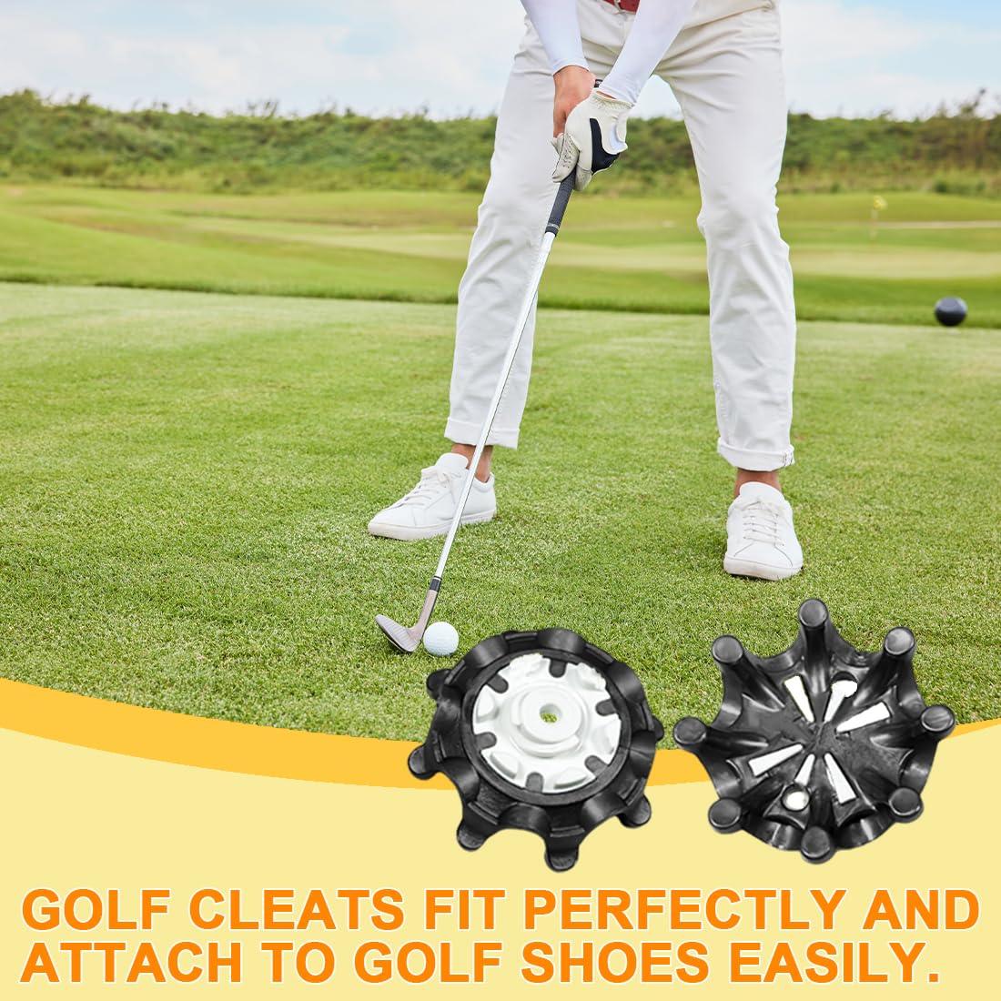 Clavos de golf para zapatos con llave de instalación, 10 piezas
