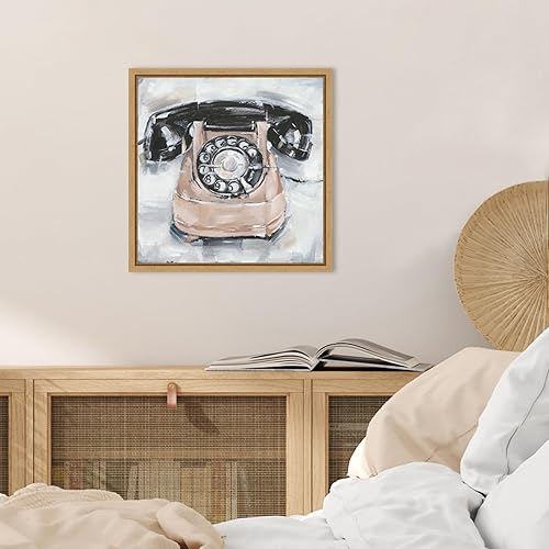 Miniatura 5 de Amanti Art Framed Canvas Wall Art 16x16 Retro Phone IV by Ethan Harper, Framed Wall Art Canvas, Still Life Artwork, Modern Decor, Small Poster