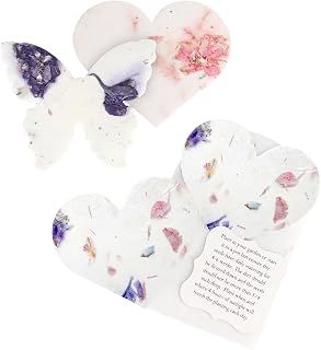 48pcs Heart & Butterfly Set AND Set of 24 Mixed Heart - Plantable Seed Paper Embedded with Wildflower Seeds for Bridal Shower, Wedding Gift, Birthday, & other Milestone Celebrations