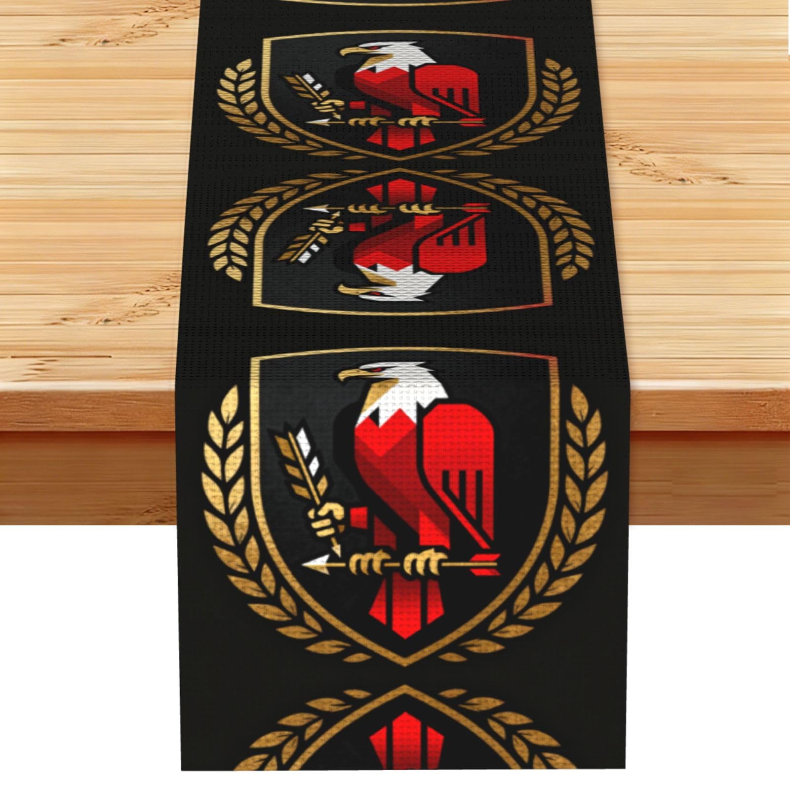 Red Bird Print Table Runner World Cup-Themed Dining Table Decor for Coffee Dining Table and More