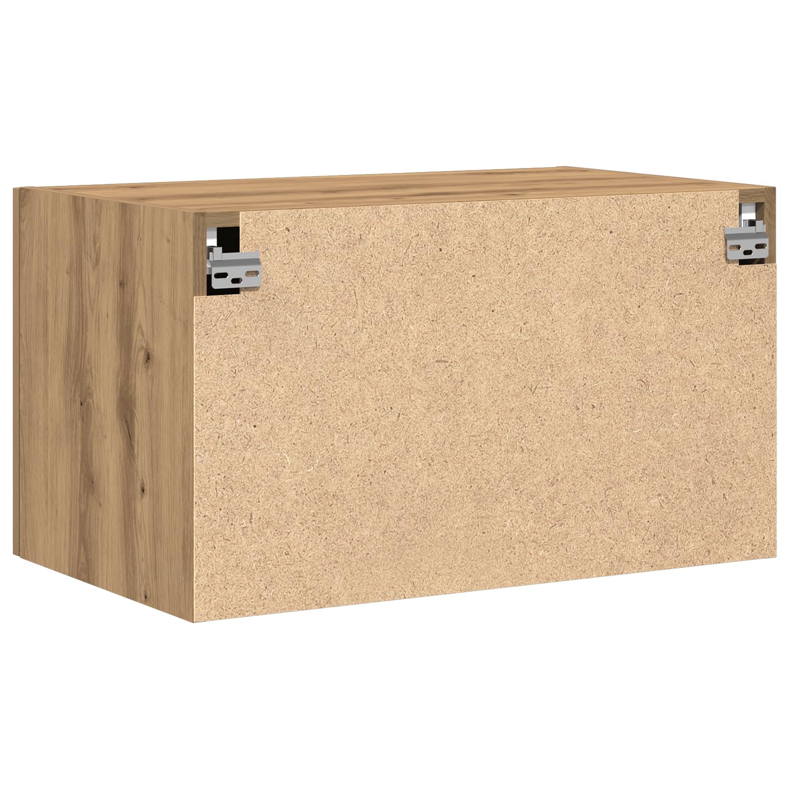 Armadietto da parete rustico in rovere Artisan, 70 x 42,5 x 40 cm, in legno e rovere massiccio, elegante armadio buffet con ampio scomparto per utensili da cucina, robusto
